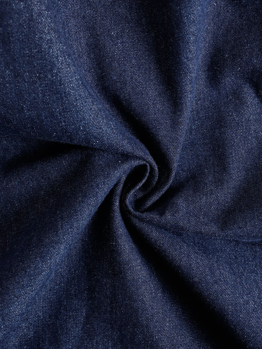 Casual Retro Multi-pocket Topstitching Dark Blue Denim Sleeveless Balloon Jumpsuit