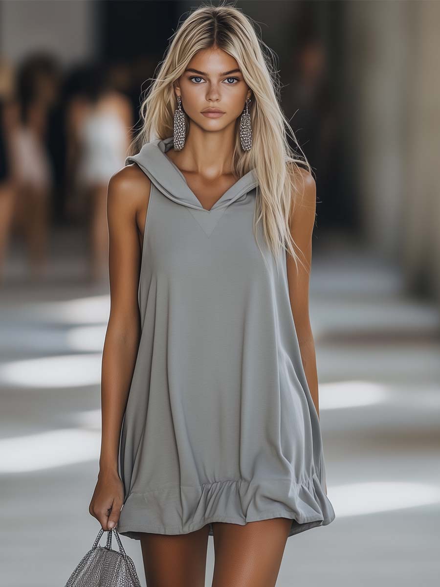 loose dress fashion V-Neck Long Sleeve Maxi Dress
