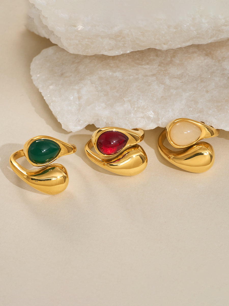 Stylish Irregular Teardrop Ring