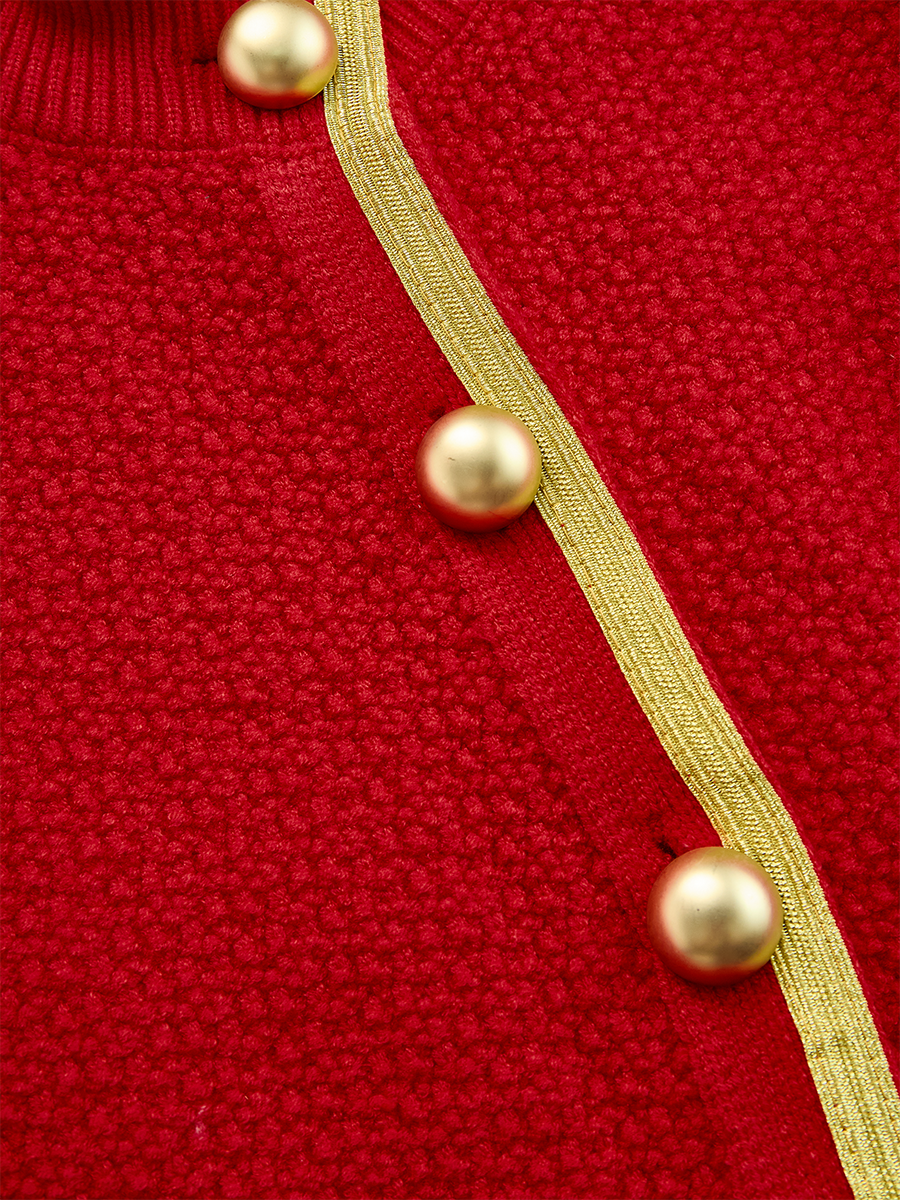 Retro Elegant Knitted Cardigan And Hip Skirt Two-piece Set