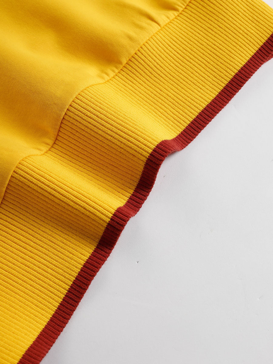 Retro Sporty Webbing Grey-white Half-zip Sweatshirt And Wide-leg Pants Set