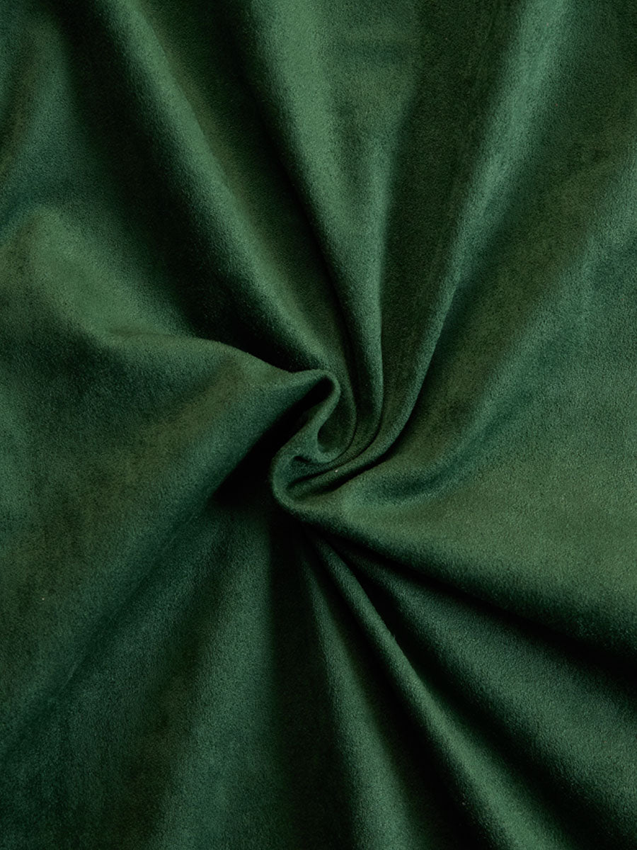 Semi-high Neck Off-the-shoulder Fringed Faux Suede Long-sleeved Mini Dress