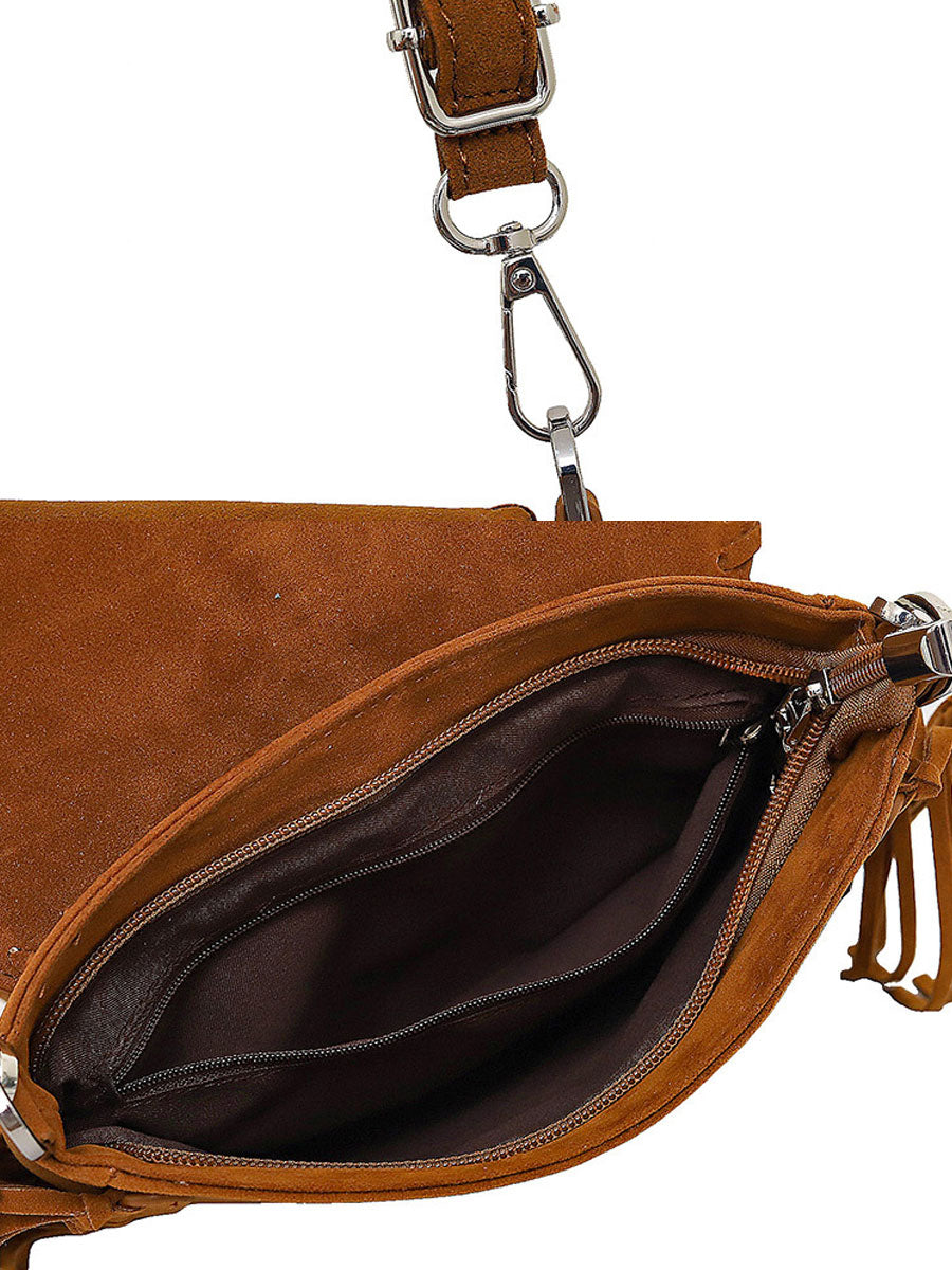 Vintage Bohemian Tassel Suede Shoulder Bag