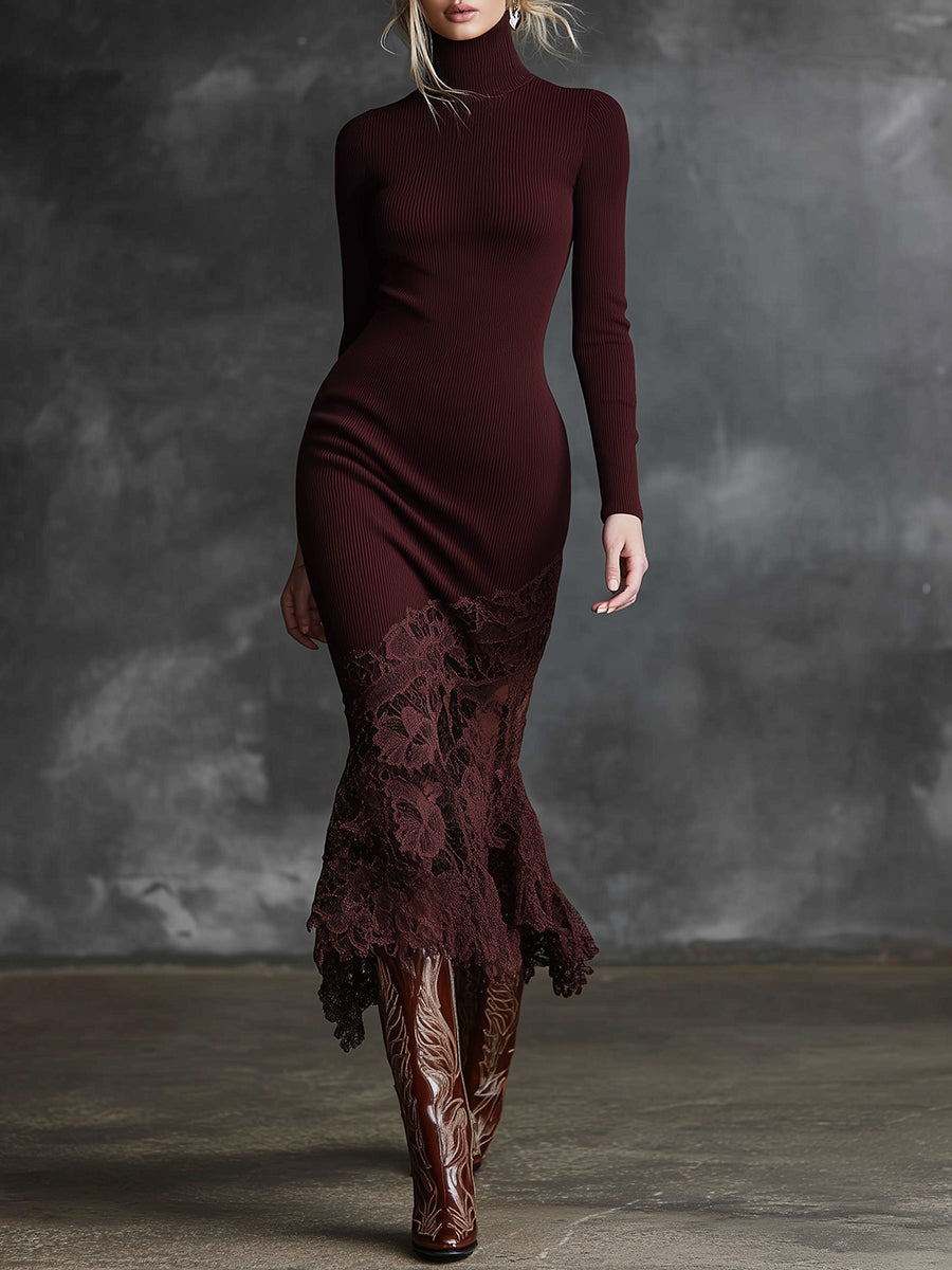 burgundy knit maxi dress Color:Blue White Leaves wear it as it Lafayette 148 New York 2025BFCM14DRESS