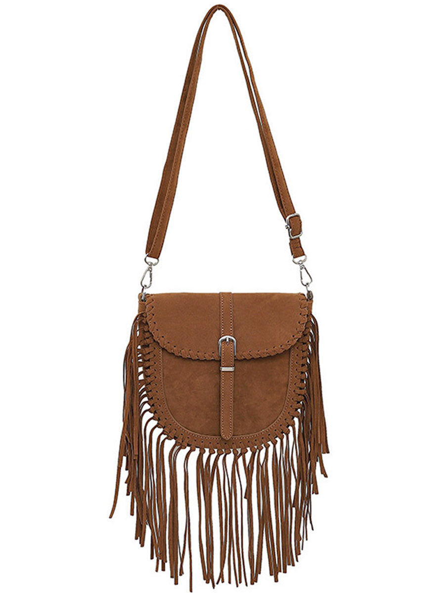 Vintage Bohemian Tassel Suede Shoulder Bag
