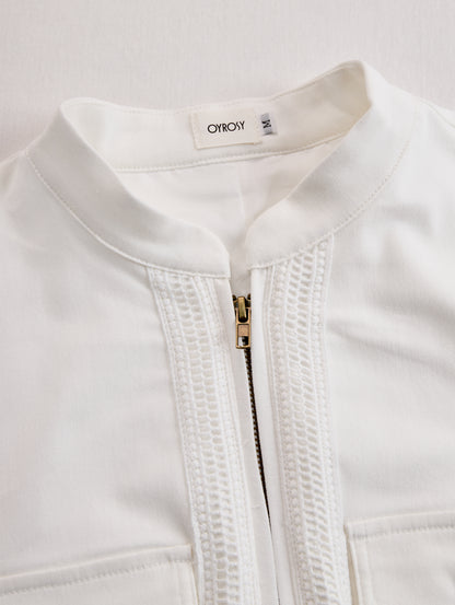 Vintage Western Cowboy Off-White Faux Denim Half-Zip Tassel Long-Sleeved Maxi Dress