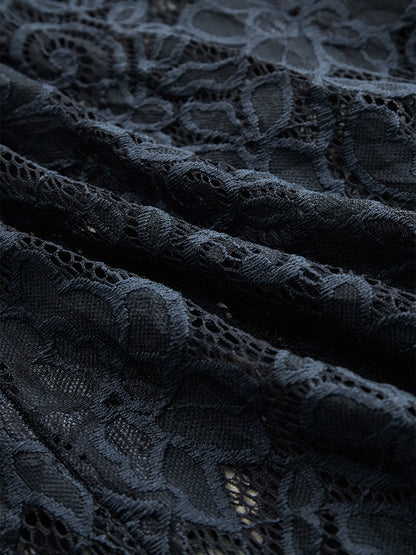 【24-hour shipping out】Vintage Bohemian Blue Lace Sleeveless Midi Dress