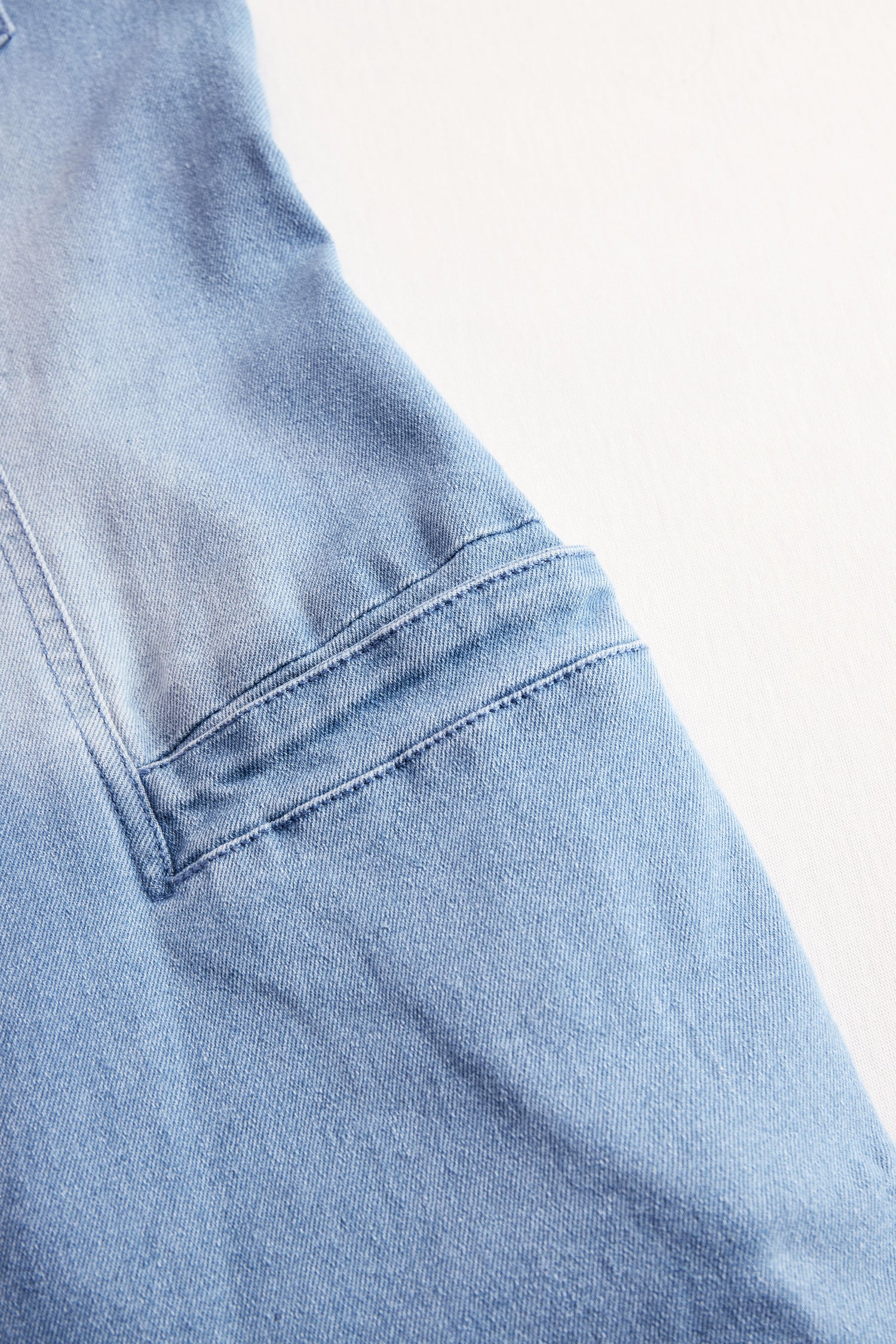 Western Retro Light Blue Denim Sleeveless Raw Edge Wide Leg Zipper Jumpsuit