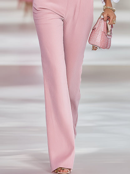 Fashionable And Casual Pink Corduroy Adjustable Overalls