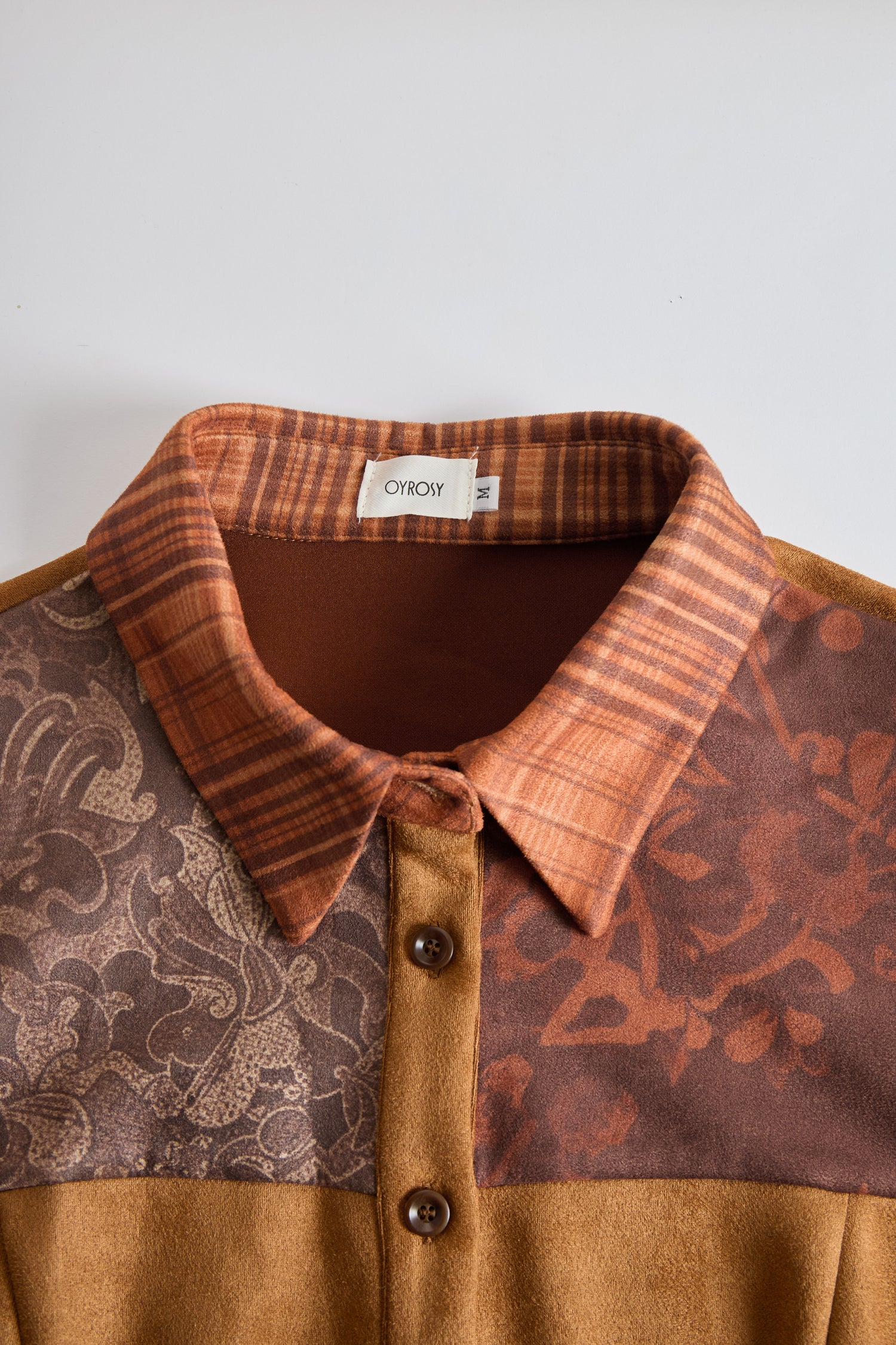 Western Retro Lace-Up Plaid Patchwork Caramel Faux Suede Maxi Dress