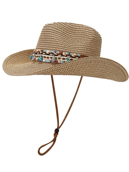 Retro Bohemian Beach Breathable Sun Visor Hat