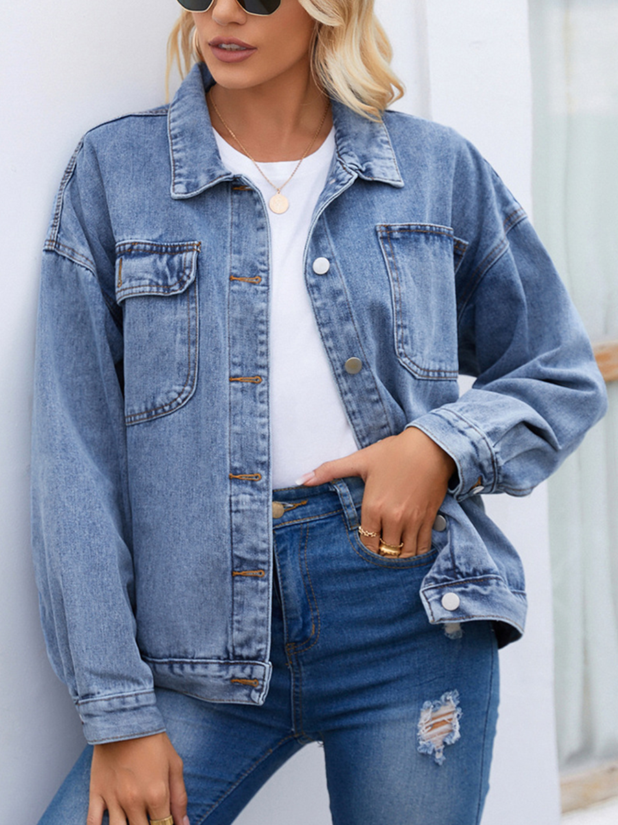 Vintage Fashion Separated Washed Denim Jacket