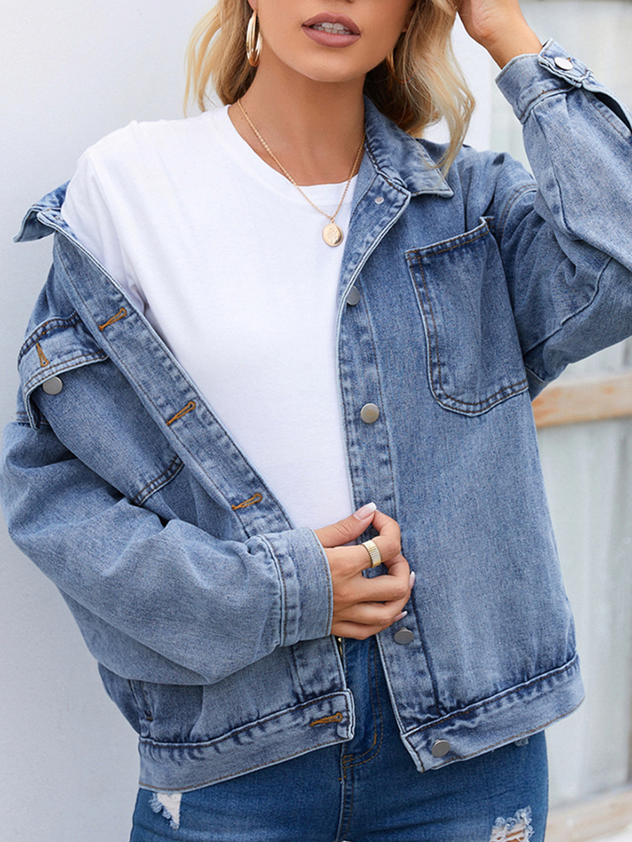 Vintage Fashion Separated Washed Denim Jacket