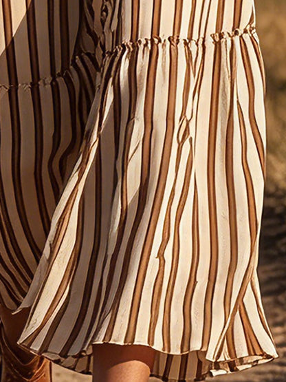 Western Retro Classic Striped Chiffon Pants