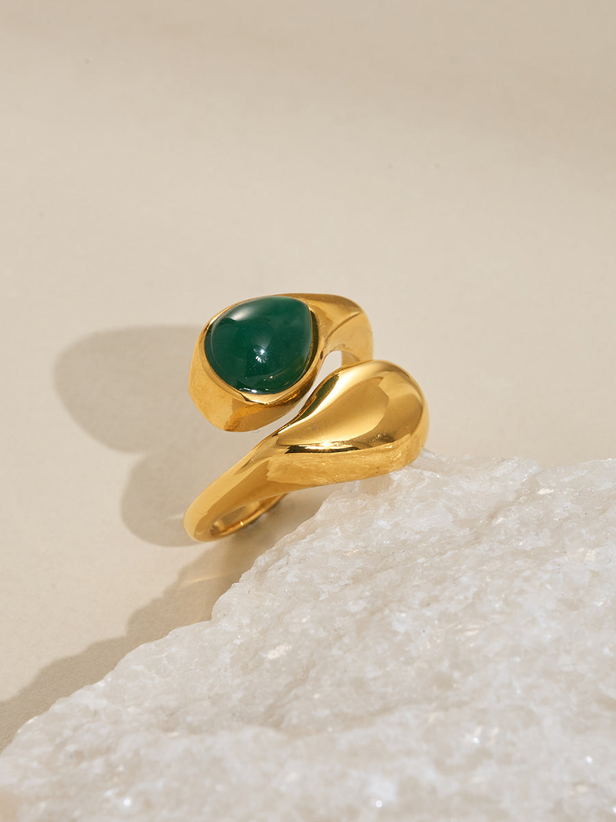 Stylish Irregular Teardrop Ring