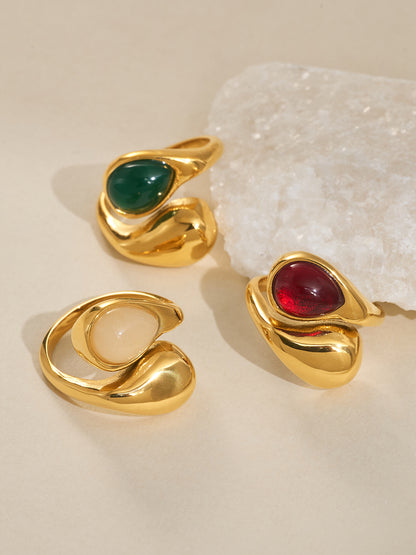 Stylish Irregular Teardrop Ring