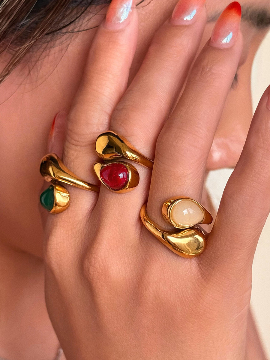 Stylish Irregular Teardrop Ring