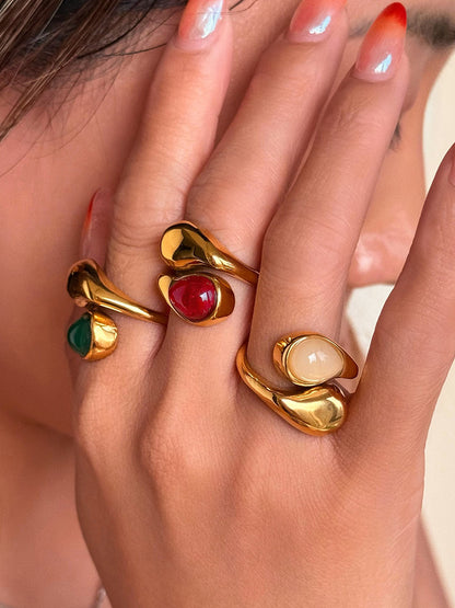 Stylish Irregular Teardrop Ring