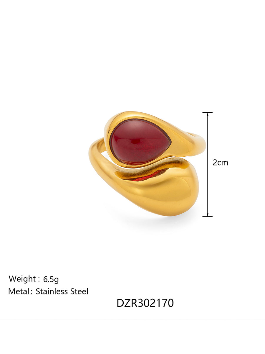 Stylish Irregular Teardrop Ring