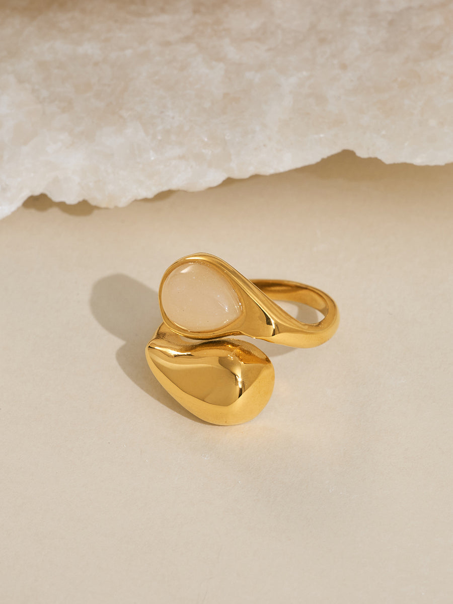 Stylish Irregular Teardrop Ring