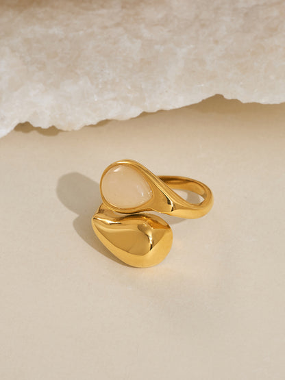 Stylish Irregular Teardrop Ring