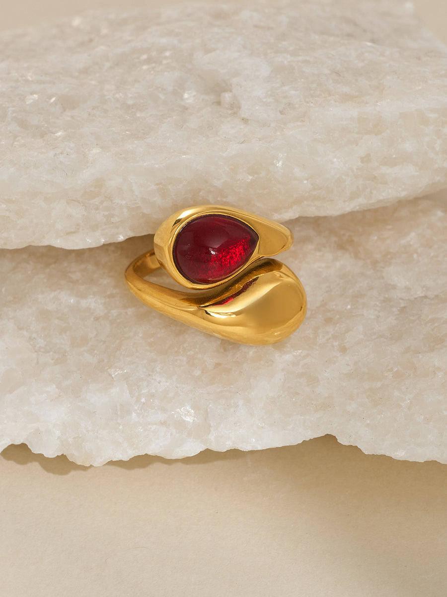 Stylish Irregular Teardrop Ring