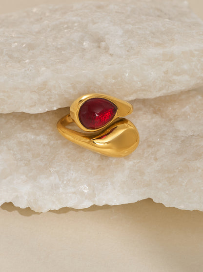 Stylish Irregular Teardrop Ring