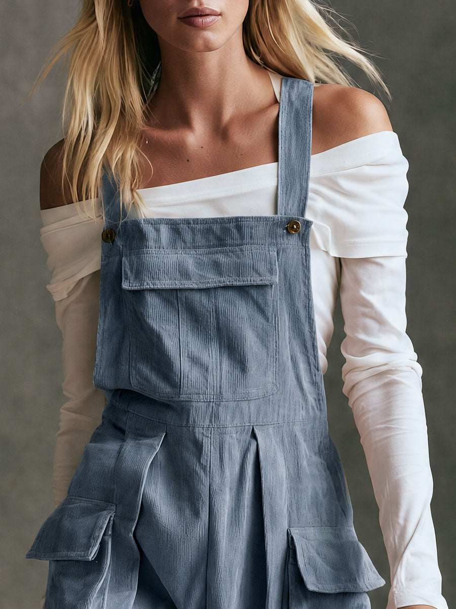 Casual Retro White Off-Shoulder Pure Cotton T-Shirt