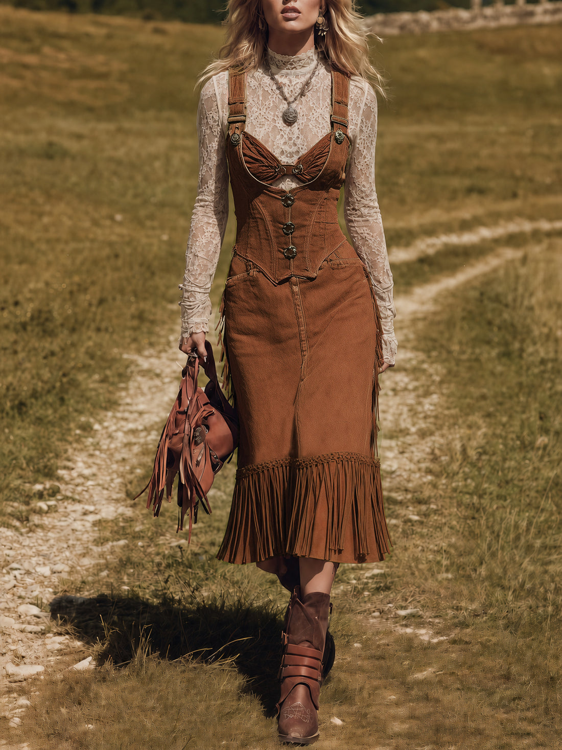 Retro Western Style Women&