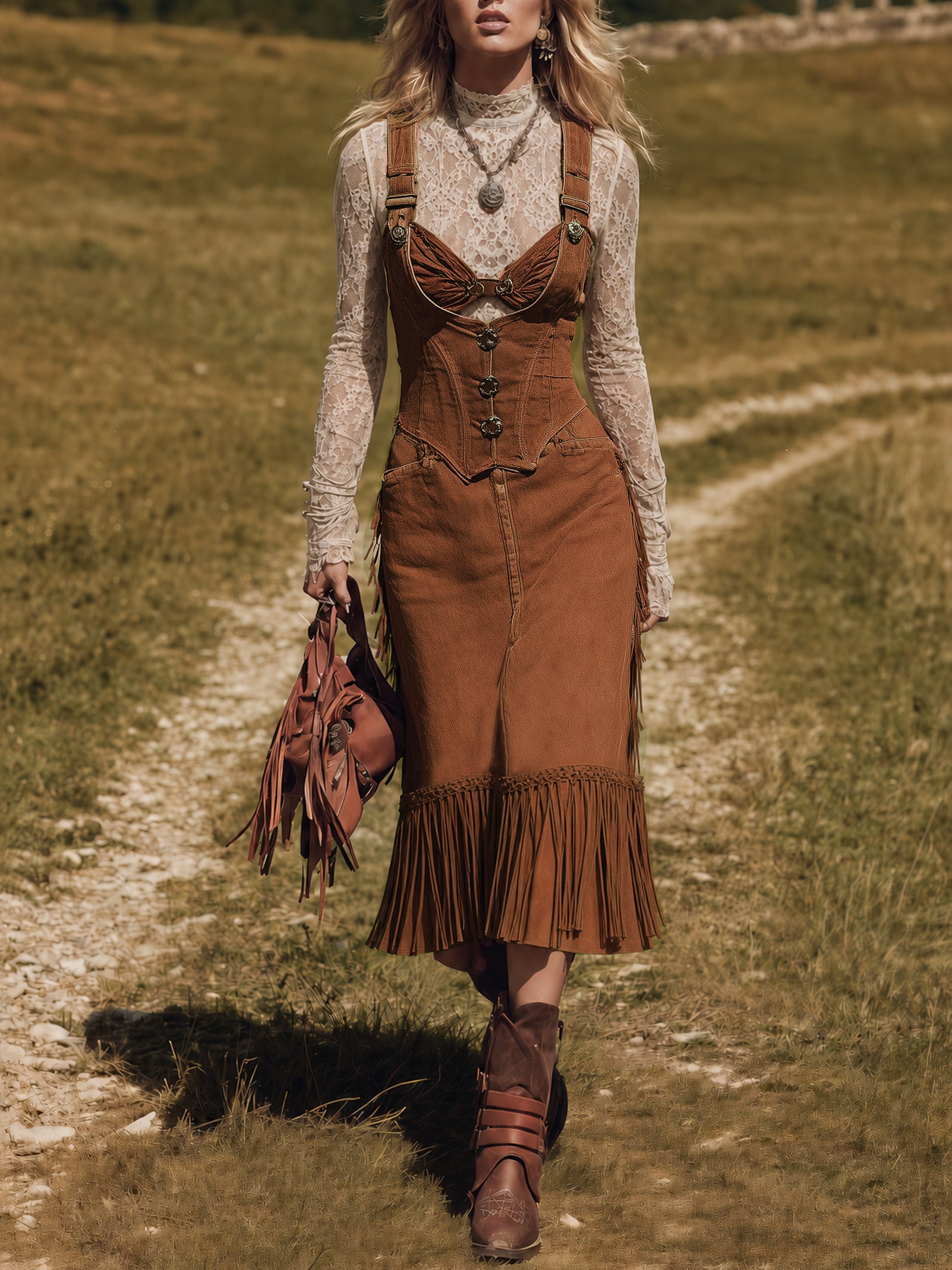 Retro Western Style Women&