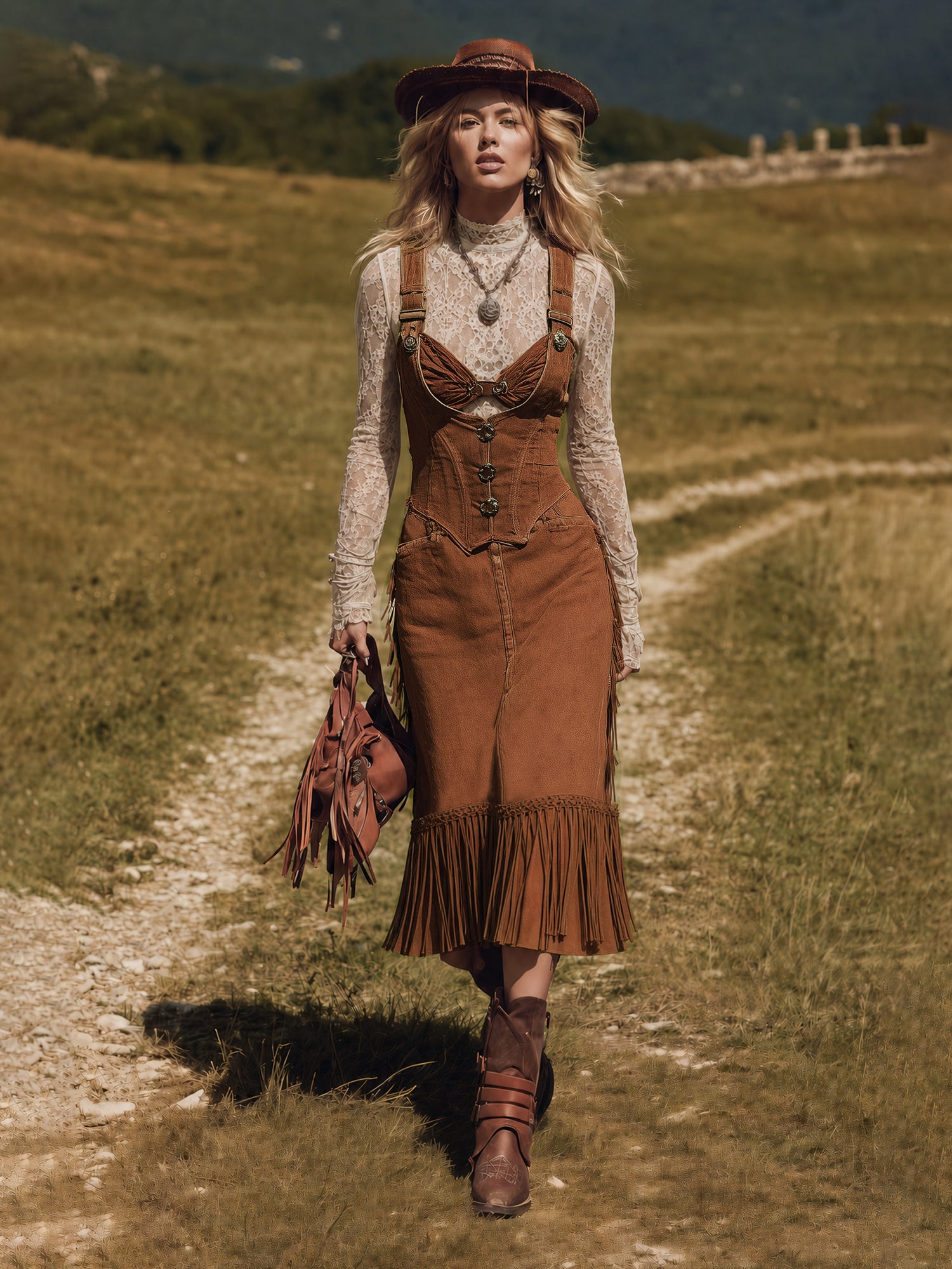 Retro Western Style Women&