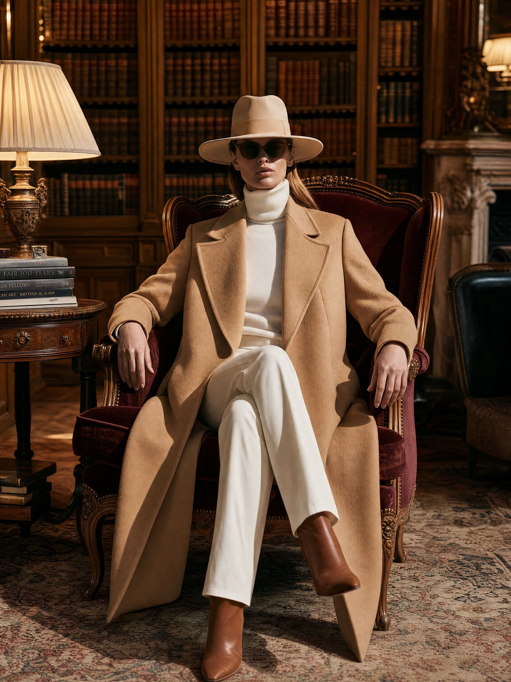 Simple And Stylish Camel-colored Lapel Coat