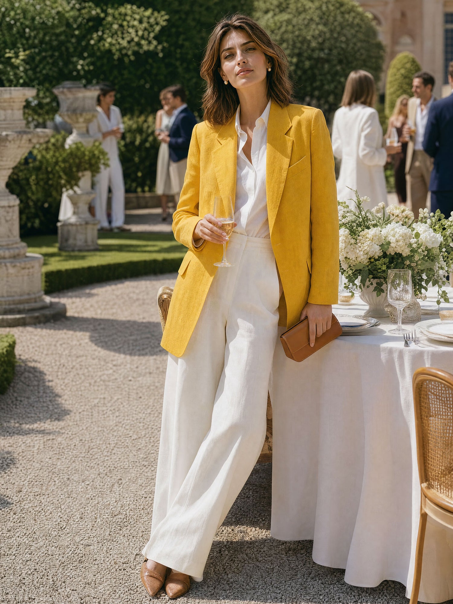 Casual Retro Yellow Blazer