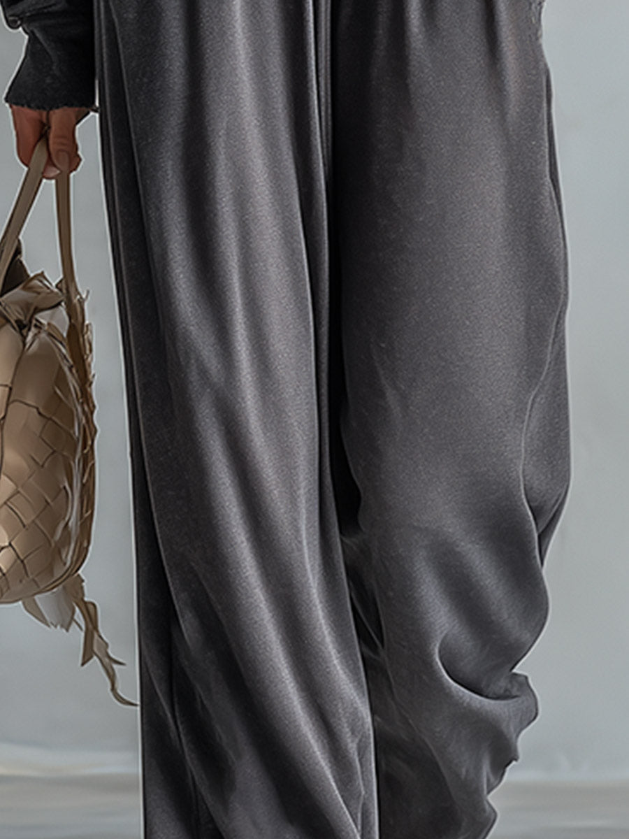 Stylish Casual Leopard &amp; Star Patch Grey Cotton Hooded Jumpsuit