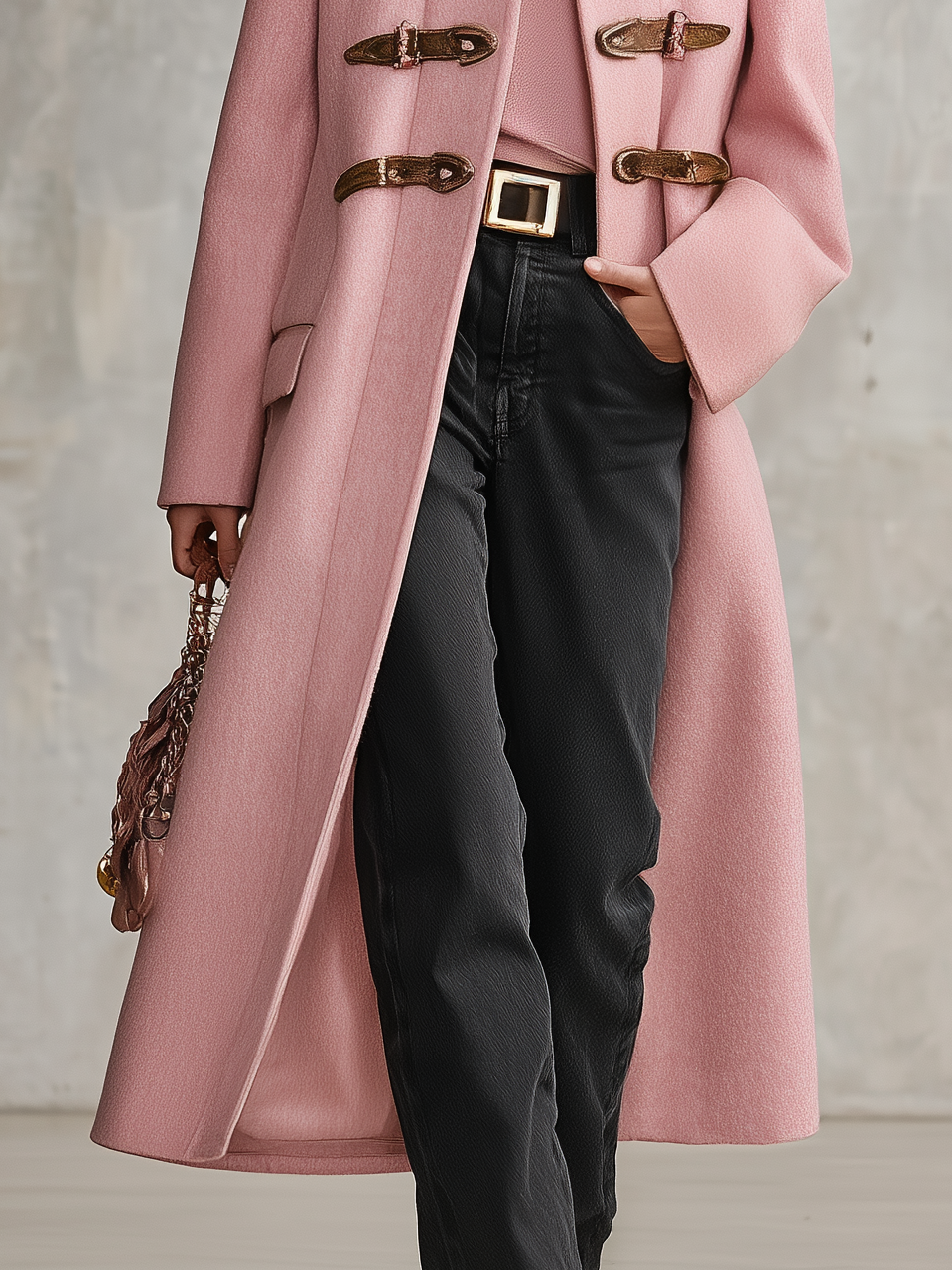 Retro-casual Stand-collar Tweed Coat