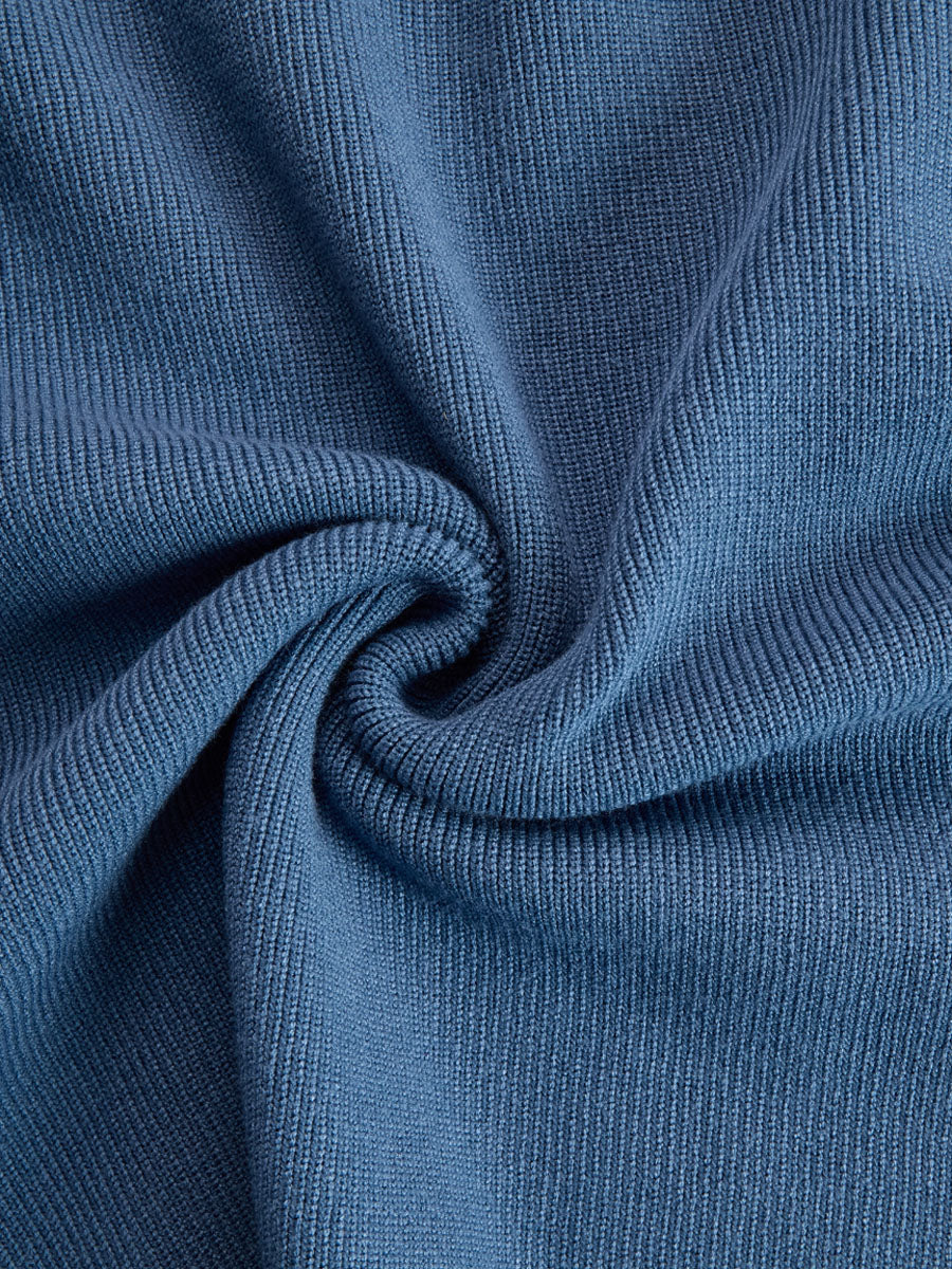 Turtleneck Ruffle Sleeve Knit Pullover Sweater