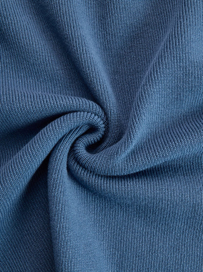 Turtleneck Ruffle Sleeve Knit Pullover Sweater