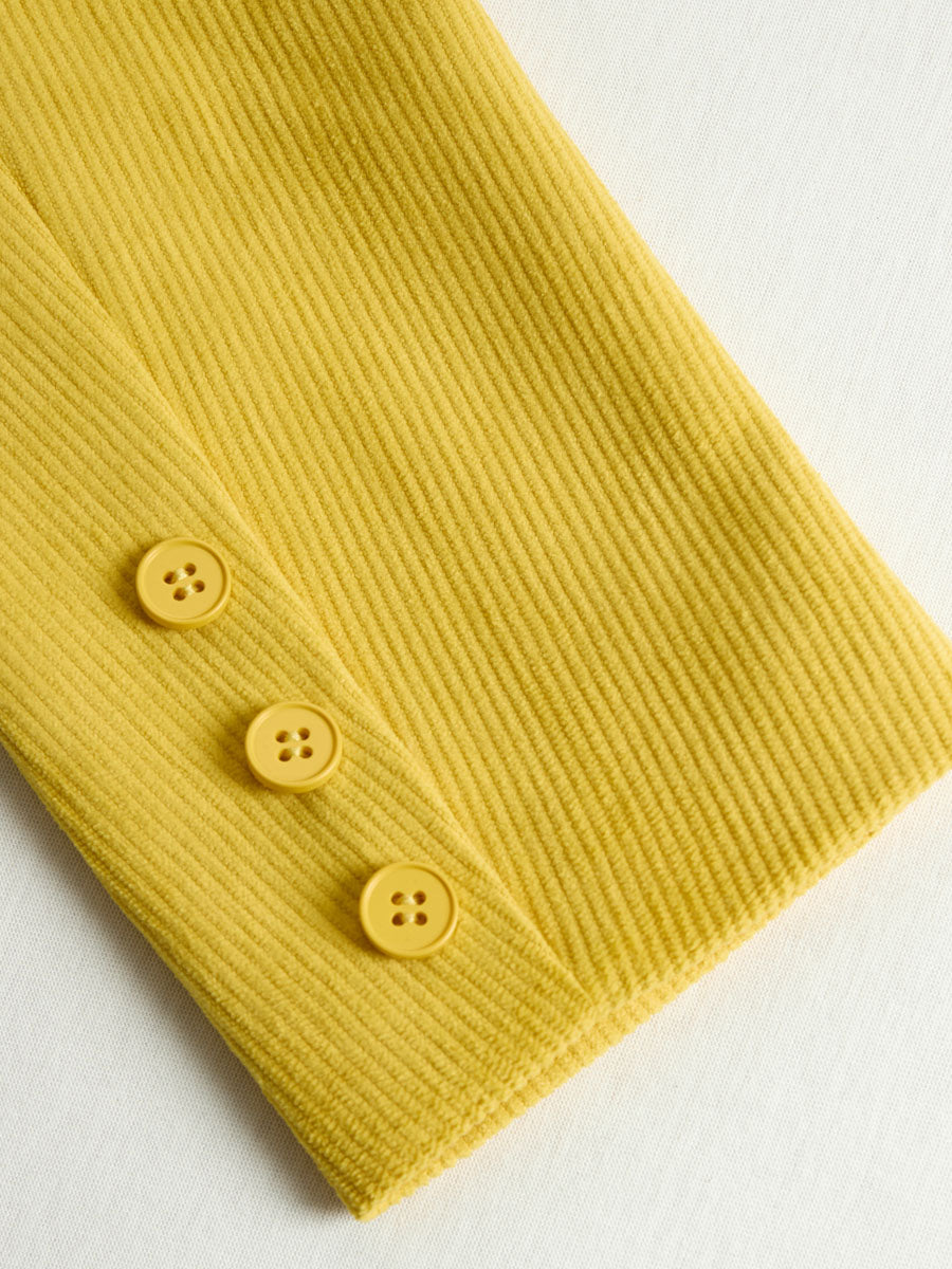 Retro Corduroy One-button Blazer