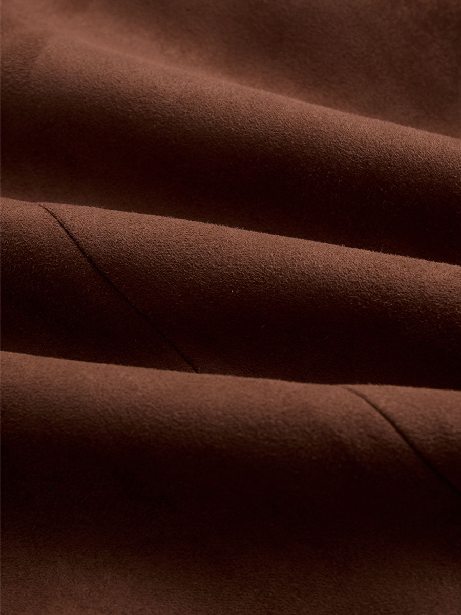 Western-style Brown Suede Tassel Zip-up Jacket