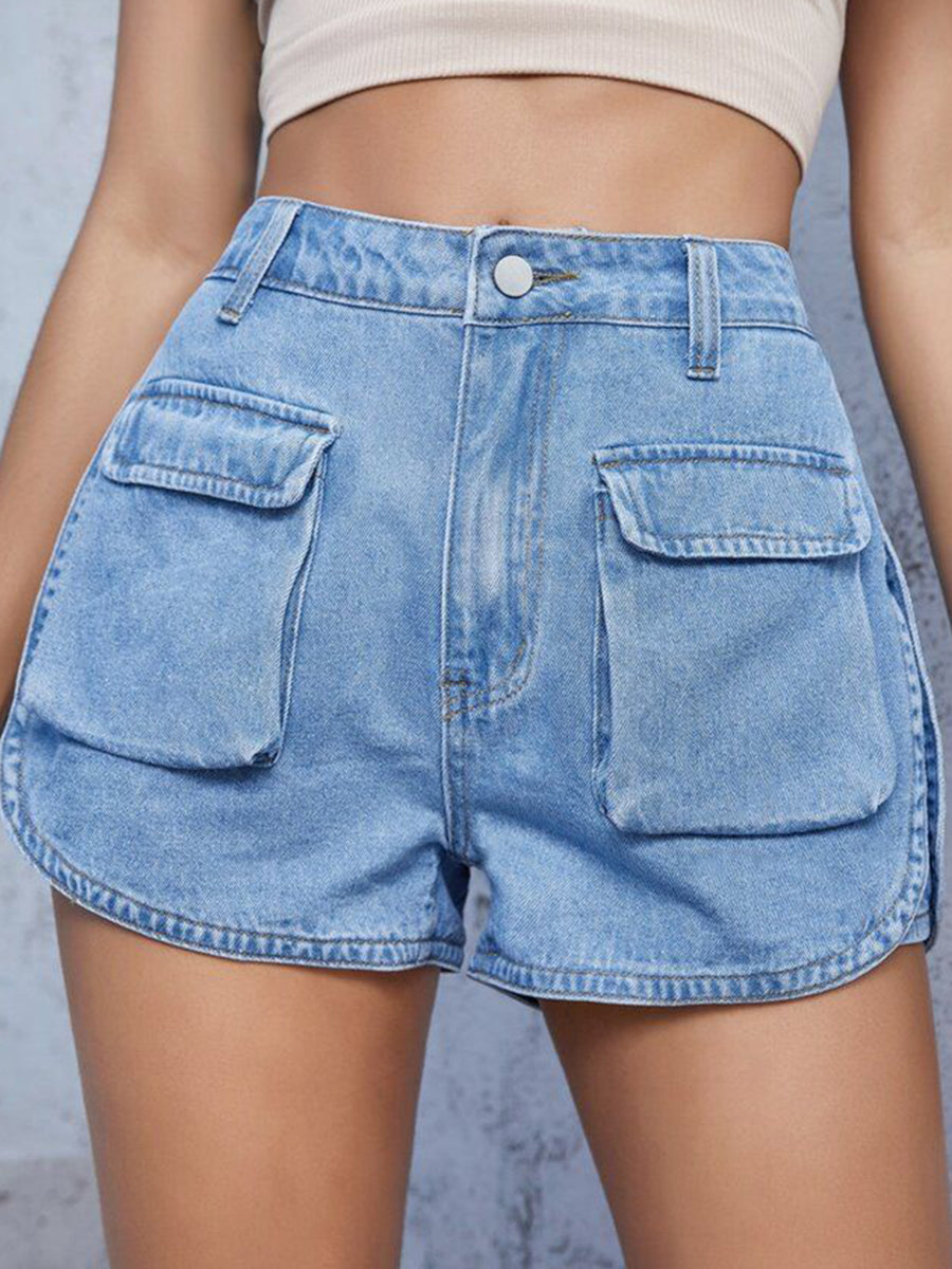 Casual And Stylish Light Blue Denim Shorts