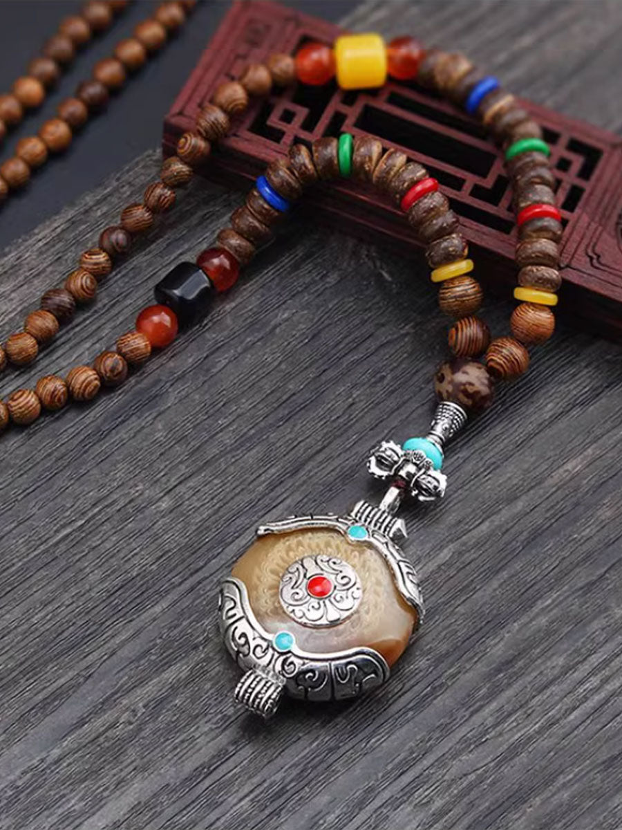 Simple Ethnic Retro Wooden Necklace
