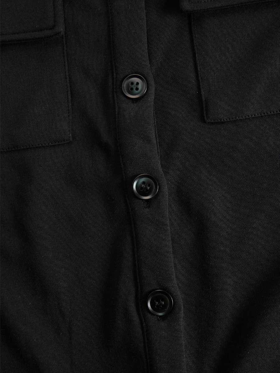 Black Collared Button-down Sleeveless Top And Trousers Set