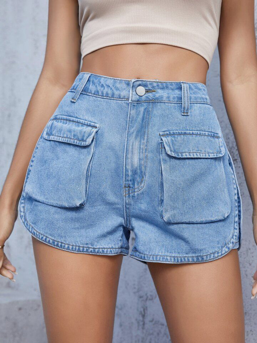 Casual And Stylish Light Blue Denim Shorts