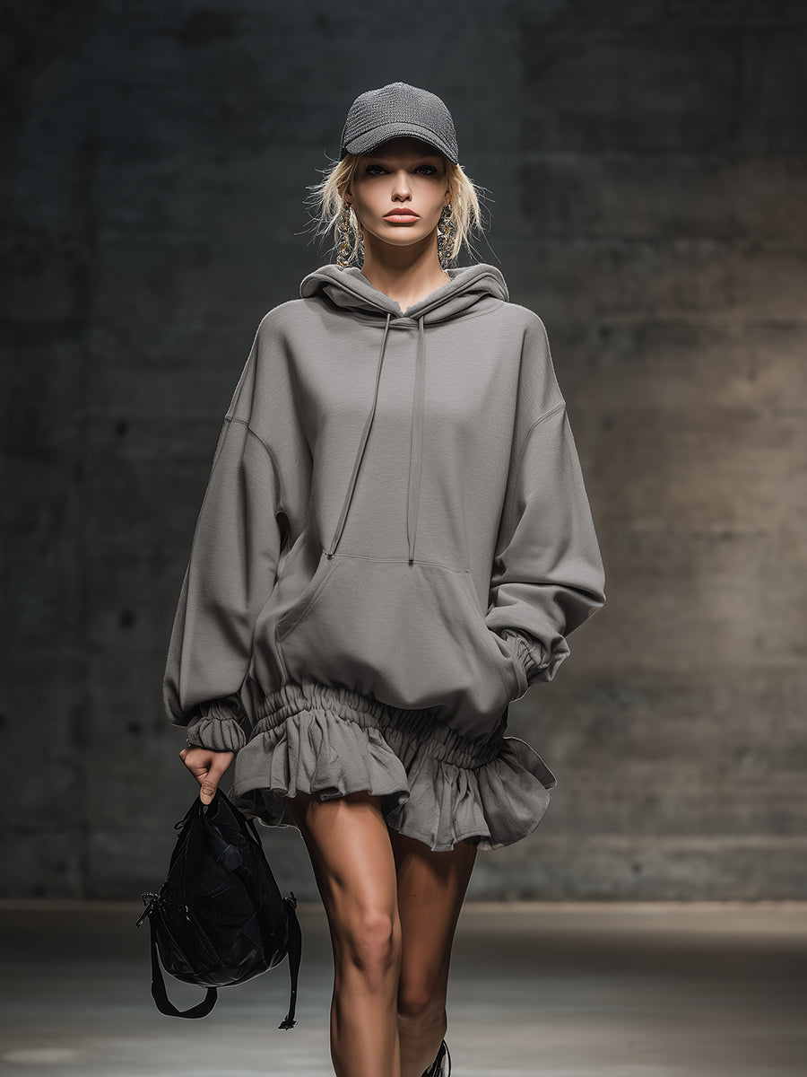 sweatshirt mini dress Dani Denim Sweatshirt Mini Dress - Blue