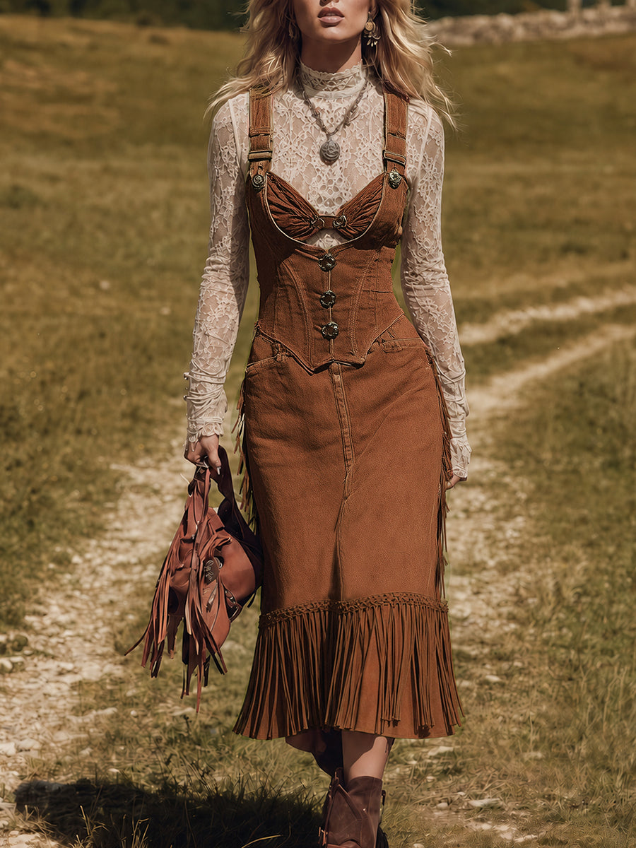 Retro Western Style Women&