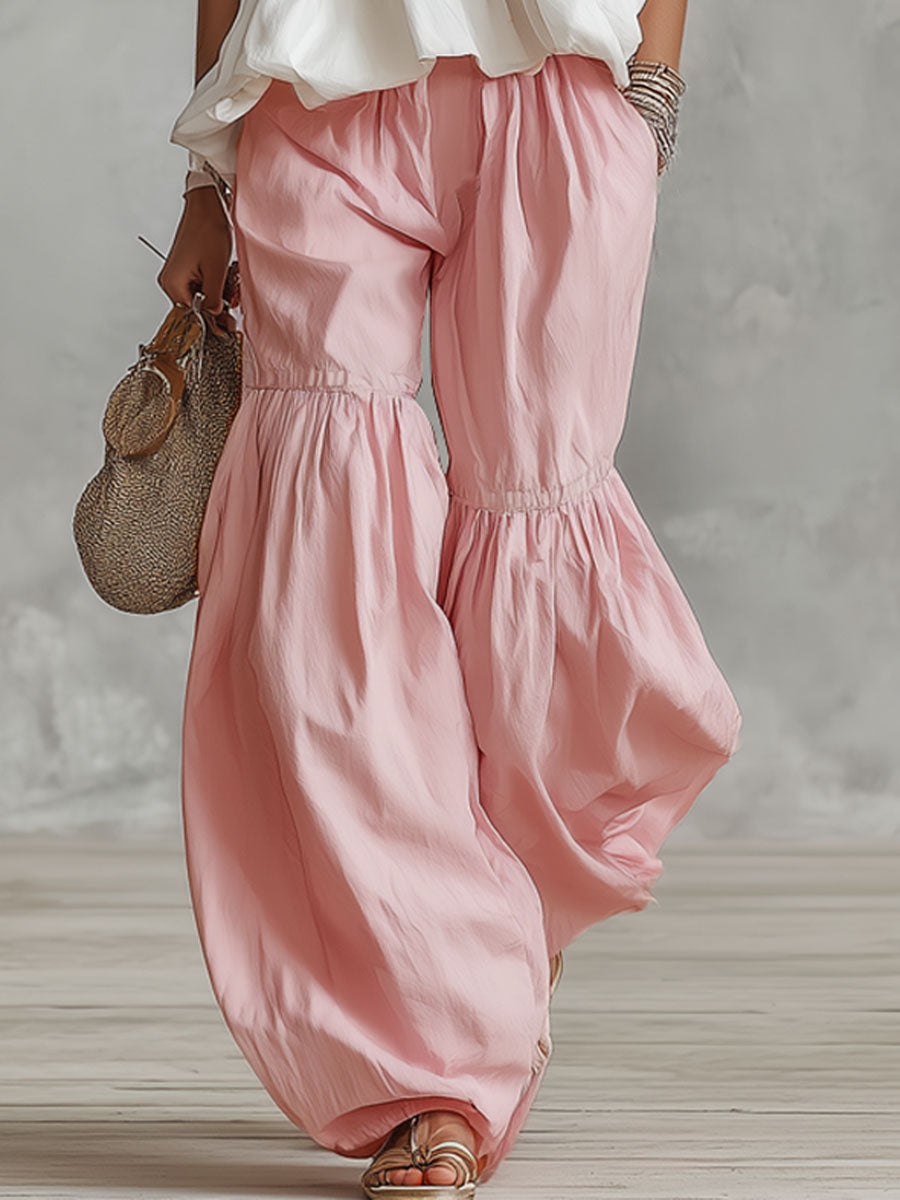 Cotton Turtleneck Sleeveless Top And Pants Set