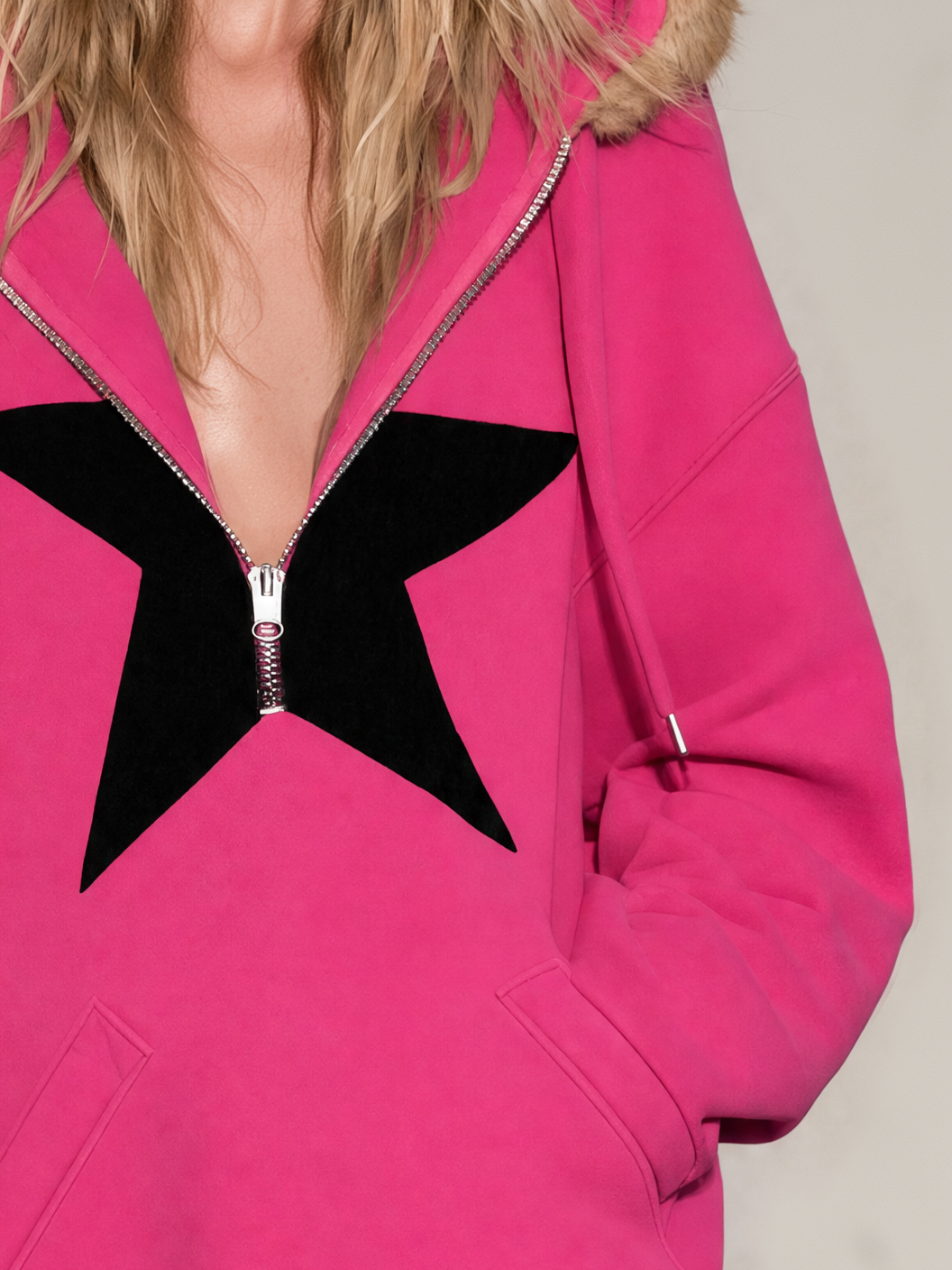 Chic And Elegant Casual Color-block Star-print Sweatshirt Mini Dress