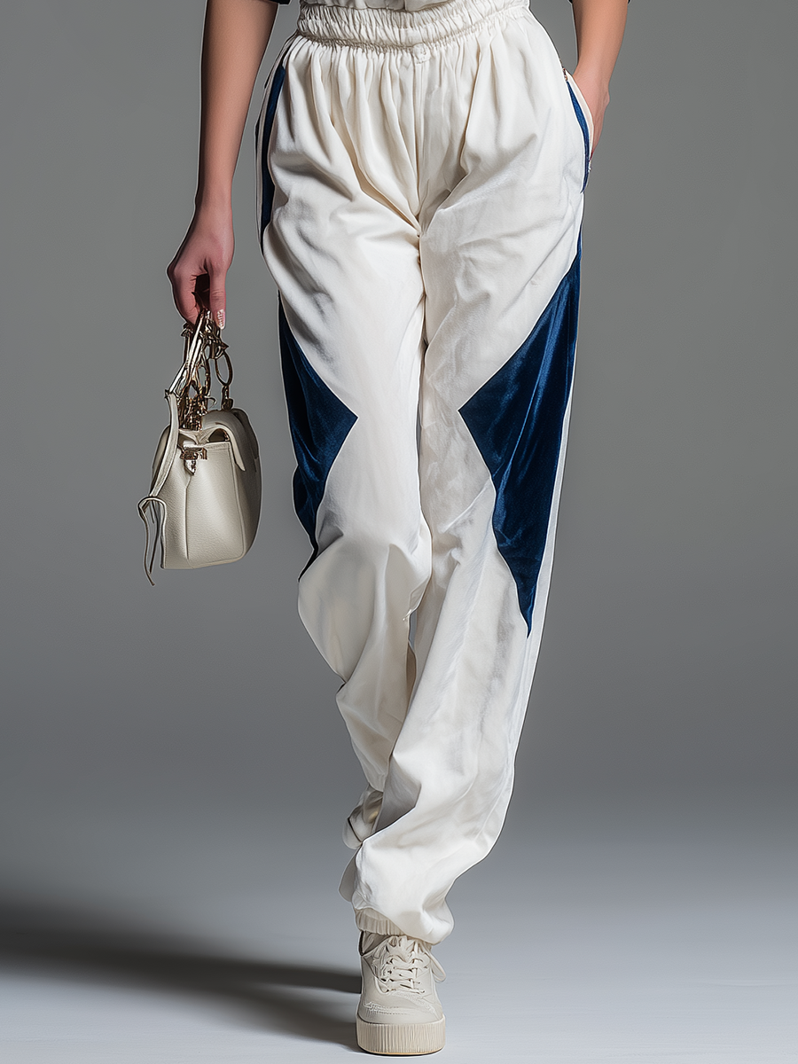 Comfortable Athletic Short-sleeved Polo Shirt And Long Pants Velvet Tracksuit Set