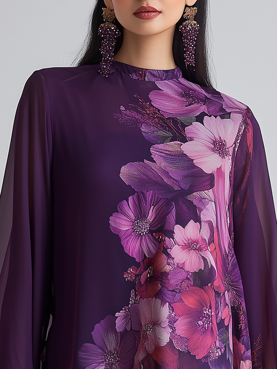 High Quality Floral Print Long Sleeve Shirt