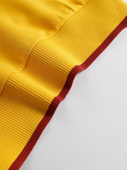 Retro Sporty Webbing Grey-white Half-zip Sweatshirt And Wide-leg Pants Set